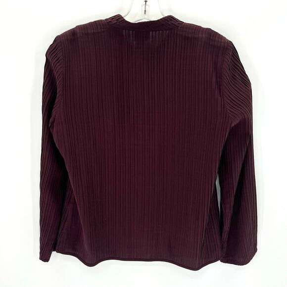 Eileen Fisher petite women’s plum eggplant silk 2 coordinated piece set jacket - Picture 4 of 10